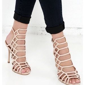 Steve Madden nude caged heel